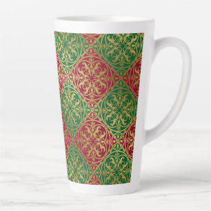 Caneca De Café Latte Medieval Renaisance Herald Lion Leopard Metálico