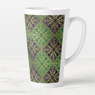 Caneca De Café Latte Medieval Renaisance Herald Lion Leopard Metálico