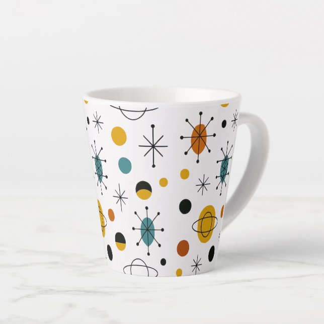Caneca De Café Latte "Médio Mod" (Ângulo direito)