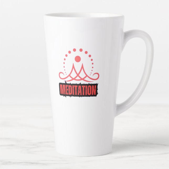 Caneca De Café Latte Meditação de Hemorragia (Direita)