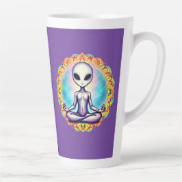 Caneca De Café Latte Meditação Galáctica
