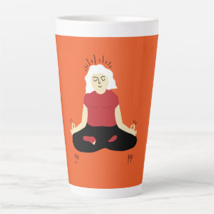 Caneca De Café Latte Meditação transcendental - Mug de café grande