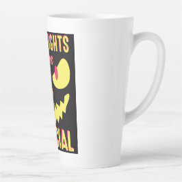 Caneca De Café Latte Meia diversão cheia de halloween