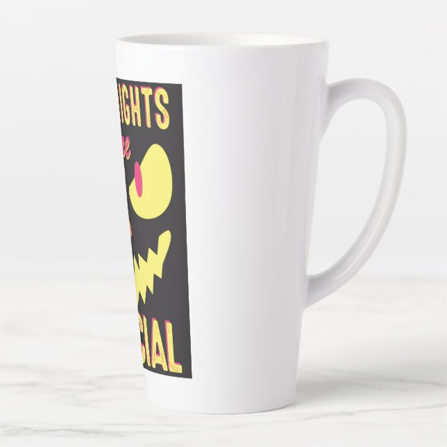 Caneca De Café Latte Meia diversão cheia de halloween (Direita)