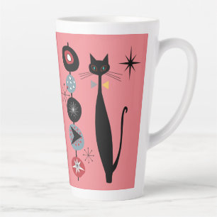 Caneca De Café Latte Meio século da Era Atômica Moderno e Legal Cat Kab