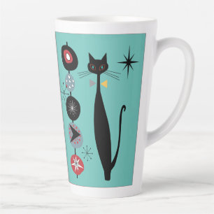 Caneca De Café Latte Meio século da Era Atômica Moderno e Legal Cat Kab