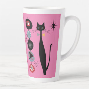 Caneca De Café Latte Meio século da Era Atômica Moderno e Legal Cat Kab