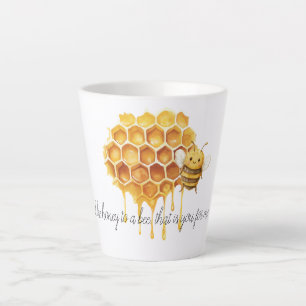 Caneca De Café Latte Mel para uma Abelha
