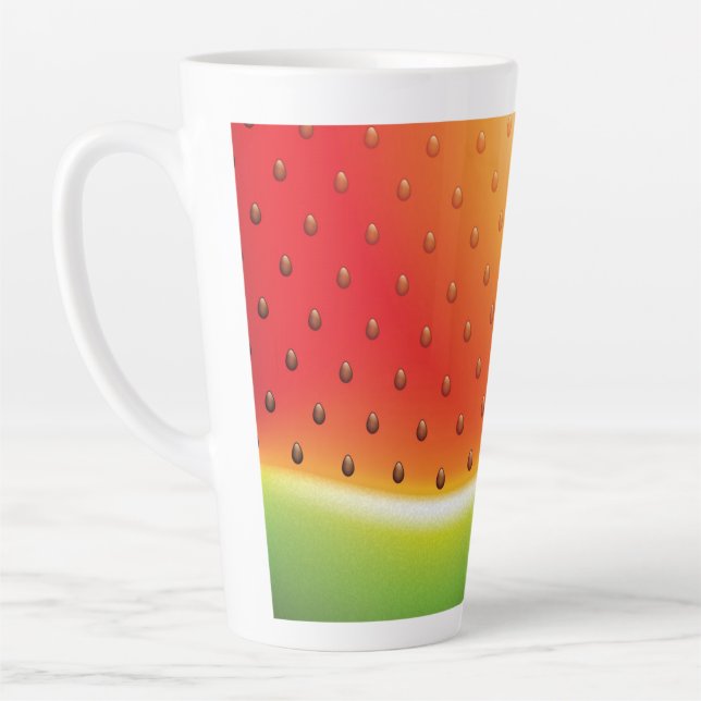 Caneca De Café Latte Melancia com Fundo de Sementes (Esquerda)
