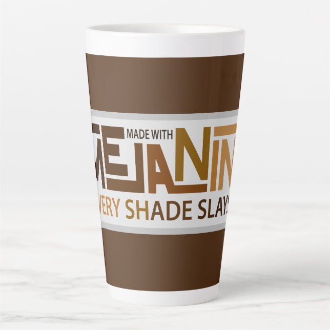 Caneca De Café Latte Melanina Todas as Apresentações (Frente)