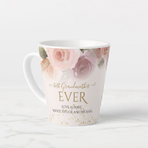 Caneca De Café Latte Melhor Avó Alguma Vez Blush Foto De Estrela Doura