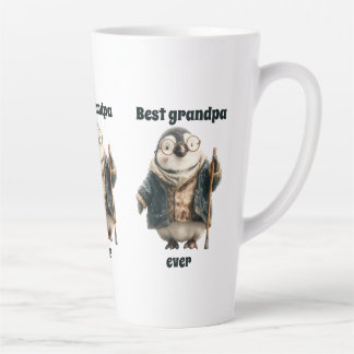 Caneca De Café Latte Melhor Avô de Todos Pinguim de Inverno