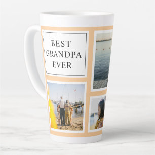 Caneca De Café Latte Melhor Avô do Mundo Moldura de declaração