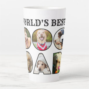 Caneca De Café Latte Melhor Colagem de Fotos entre Pais de Cães do Mun