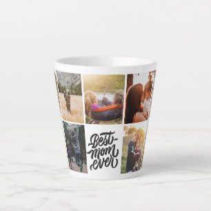 Caneca De Café Latte Melhor Colagem de Fotos Personalizada da Mãe