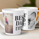 Caneca De Café Latte Melhor Colagem Fotográfica do Dia 2 do Pai<br><div class="desc">Melhor Colagem de Foto no Dia 2 do Pai Latte Mug. Personalize a caneca com suas fotos - insira duas fotos no modelo. Melhor Pai de tipografia em negrito preto - você pode mudar qualquer parte do texto se quiser. Crie o presente do seu pai para um pai.</div>