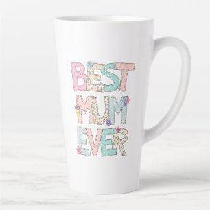 Caneca De Café Latte Melhor Dia de as mães de Mãe