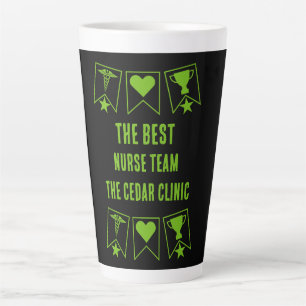 Caneca De Café Latte Melhor Equipe de Enfermagem