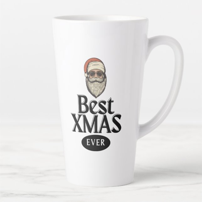 Caneca De Café Latte Melhor Feriado do Natal (Direita)