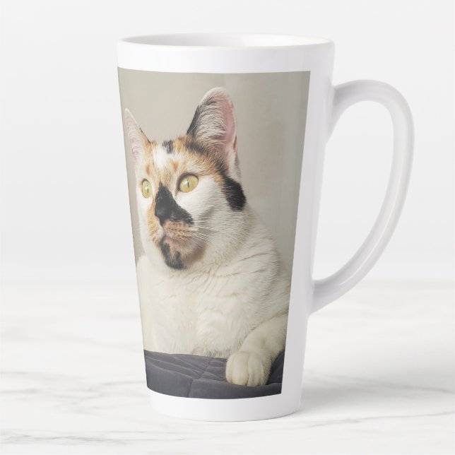Caneca De Café Latte Melhor Foto Da Mãe De Cat (Direita)