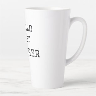 Caneca De Café Latte Melhor irmão do mundo adicionar nome texto esporte