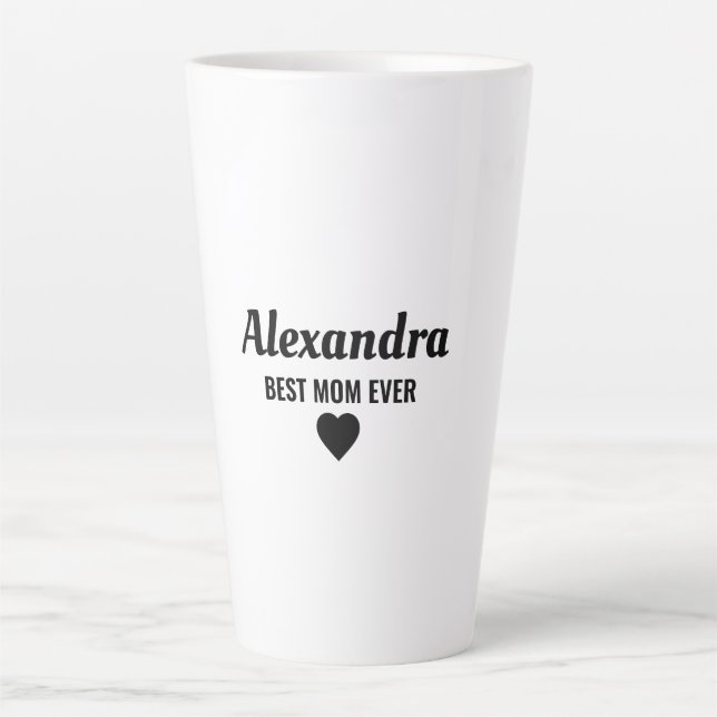 Caneca De Café Latte Melhor Mãe (Frente)