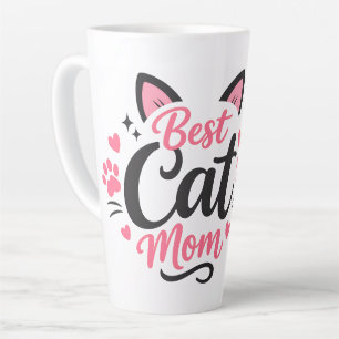 Caneca De Café Latte Melhor Mãe de Gato