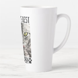 Caneca De Café Latte Melhor Mãe de Gato do Mundo   