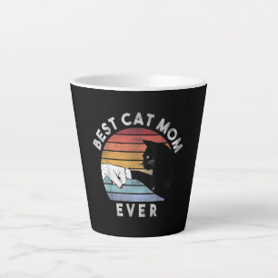 Caneca De Café Latte Melhor Mãe De Gato   Gato Engraçado Presente na 