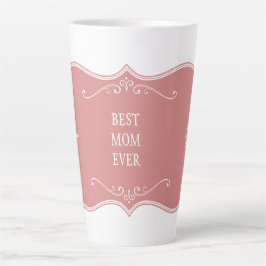 CANECA DE CAFÉ LATTE MELHOR MÃE DE TODOS OS TEMPOS!PINK FOSCO DE QUADRO