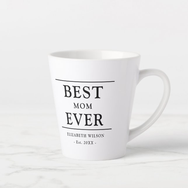 Caneca De Café Latte Melhor Mãe do Mundo Presente para Mães (Direita)
