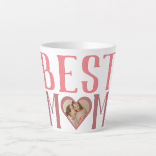 Caneca De Café Latte Melhor Mãe Nunca Feliz dia de as mães de Fotogra