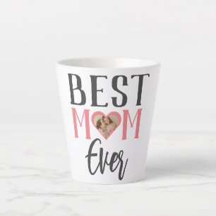 Caneca De Café Latte Melhor Mãe Nunca Feliz dia de as mães de Fotogra