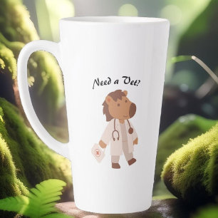 Caneca De Café Latte Melhor Mãe Veterinária do Mundo Engraçado Veteriná
