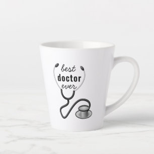 Caneca De Café Latte Melhor Médico de Todos os Tempos Estetoscópio Grad