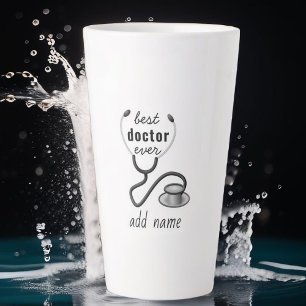Caneca De Café Latte Melhor Médico Personalizado Obrigado Médico