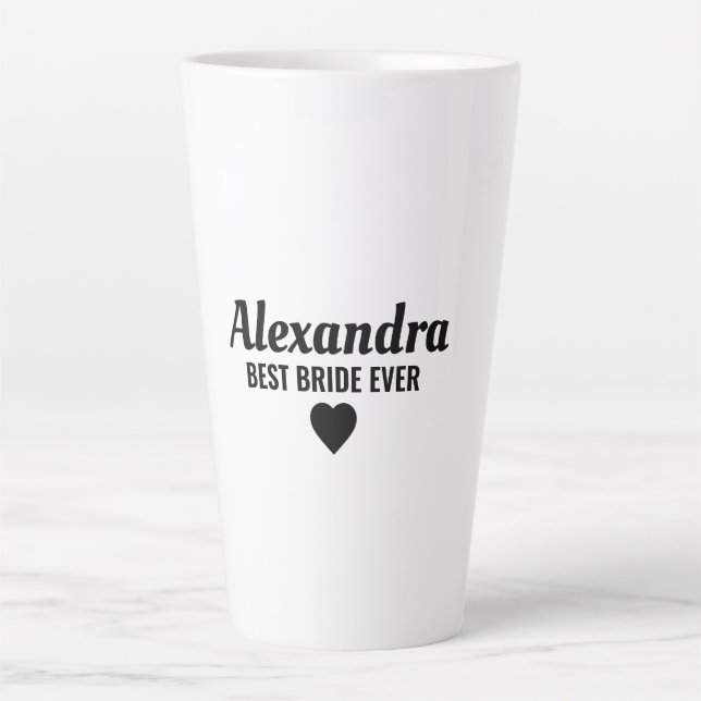 Caneca De Café Latte Melhor Noiva (Frente)