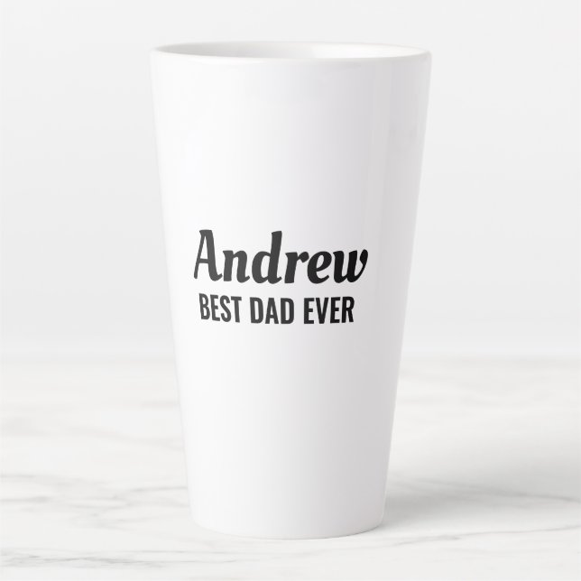 Caneca De Café Latte Melhor Pai  (Frente)