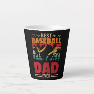 Caneca De Café Latte Melhor Pai De Baseball Nunca