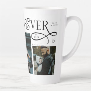 Caneca De Café Latte Melhor Pai de Todos os Tempos 3 Fotos Coração Pres