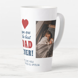 Caneca De Café Latte Melhor Pai do Mundo Coração Vermelho 2 Foto 