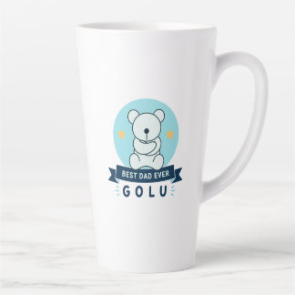 Caneca De Café Latte Melhor Pai do Mundo Golu Urso de Pelúcia