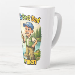 Caneca De Café Latte Melhor Pai Pescador pelo Lago Ideia Divertida de P