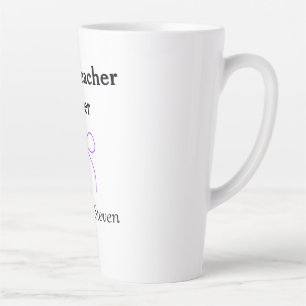 Caneca De Café Latte Melhor professor(a) de todos os tempos arco roxo n