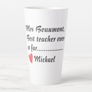 Caneca De Café Latte Melhor Professora Engraçada de Todas Até Agora