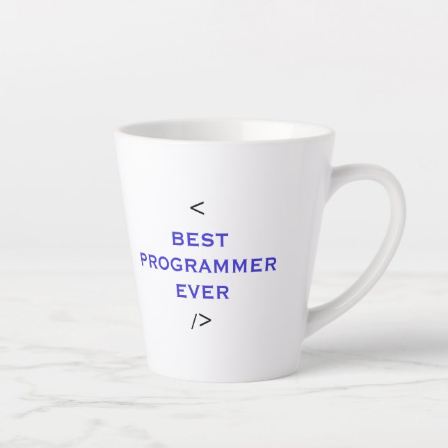 Caneca De Café Latte Melhor Programador de Todos os Tempos - Presente d (Direita)