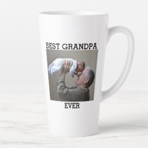 Caneca De Café Latte Melhor Vovô Já Criou Foto Personalizada