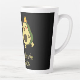 CANECA DE CAFÉ LATTE MELHORES AMIGAS PARA SEMPRE, ABACATE ENGRAÇADO, DI