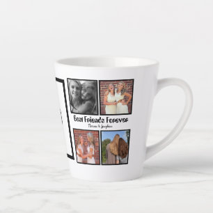 Caneca De Café Latte Melhores amigos personalizados para sempre 4 colag