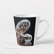 Melody in Motion Latte Mug - Surreal Music Lover